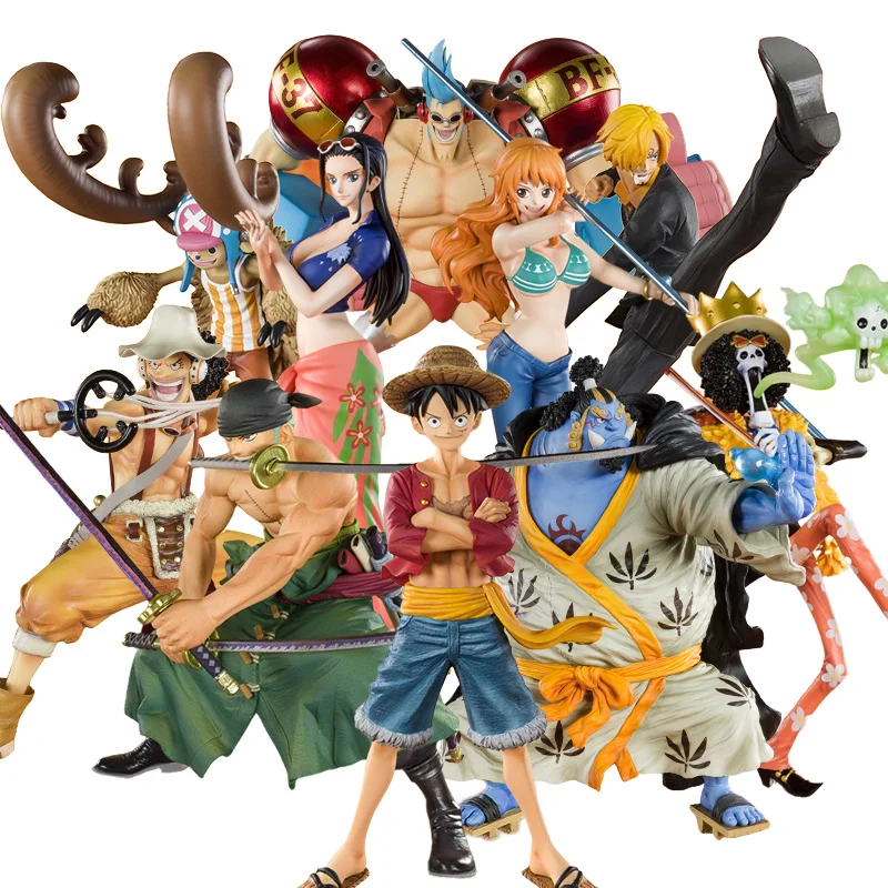 One Piece Anime Figur Tv 20th Anniversary Luffy Sanji Zoro Nami Brook Ussop Pvc Action Figur Doll Model Collection Toy For Kids