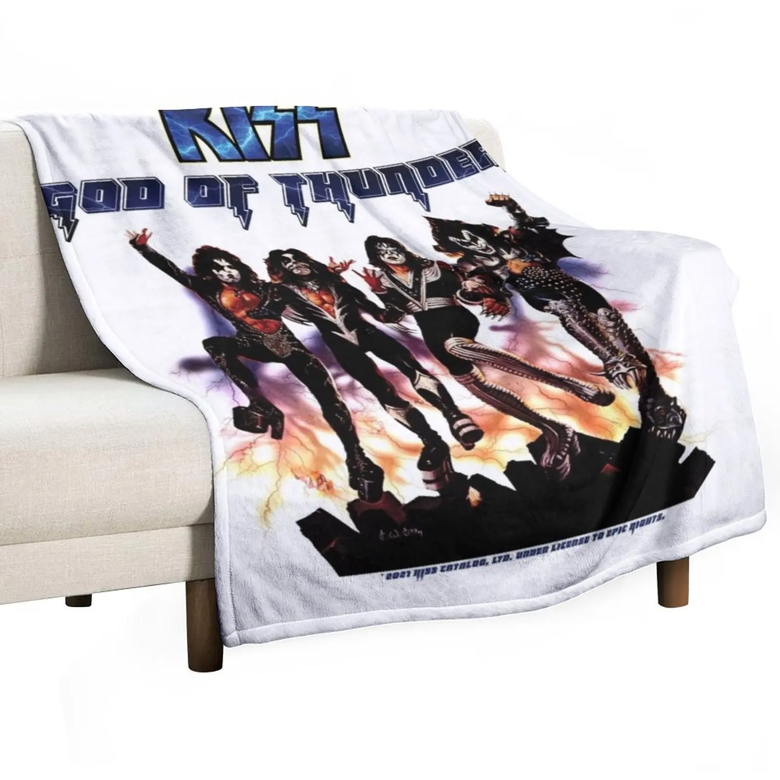 

Kiss - Destroyer - God Of Thunder Throw Blanket sofa bed Sofas Thins Decorative Sofa Blankets