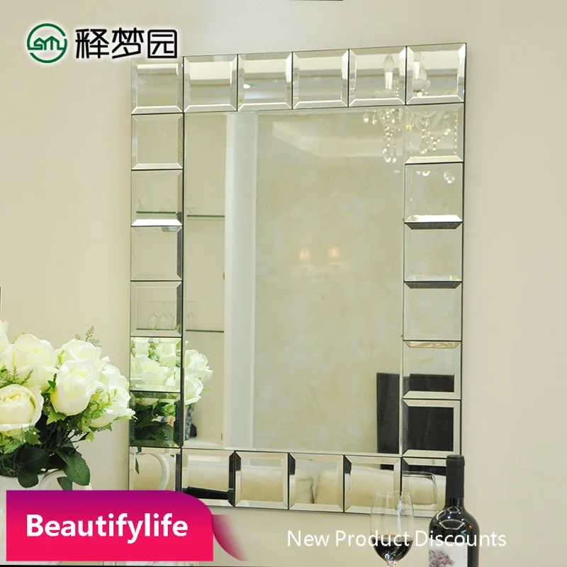 

6239Plain Modern Decorative Mirror Entrance Mirror Bathroom Mirror Fashionable Simple Neoclassical Decor