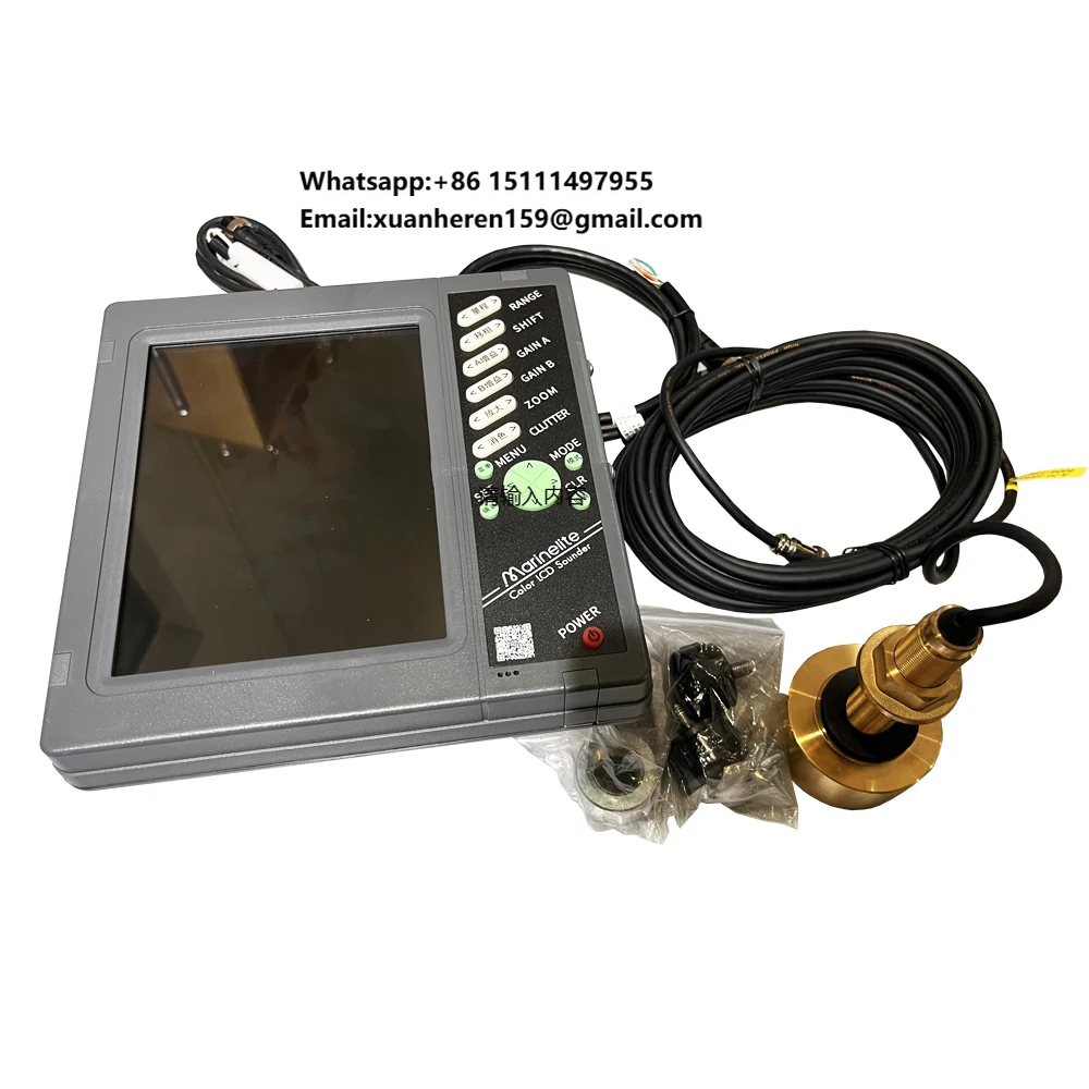 

Sinooutput Marine Echo Sounder for Fishing with Transducer 8" Screen High Measurement Accuracy Fish Findr with CCS
