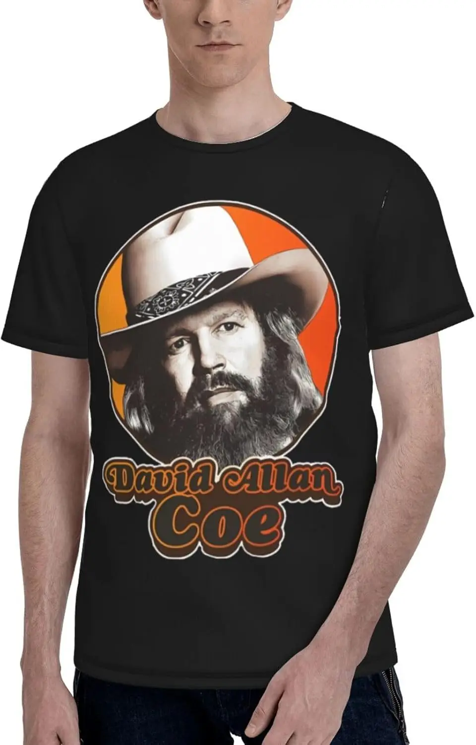 David Music Allan Band Coe T Shirt Man's Fashion Sport Crew Neck Tee Casual Short Sleeve Tops