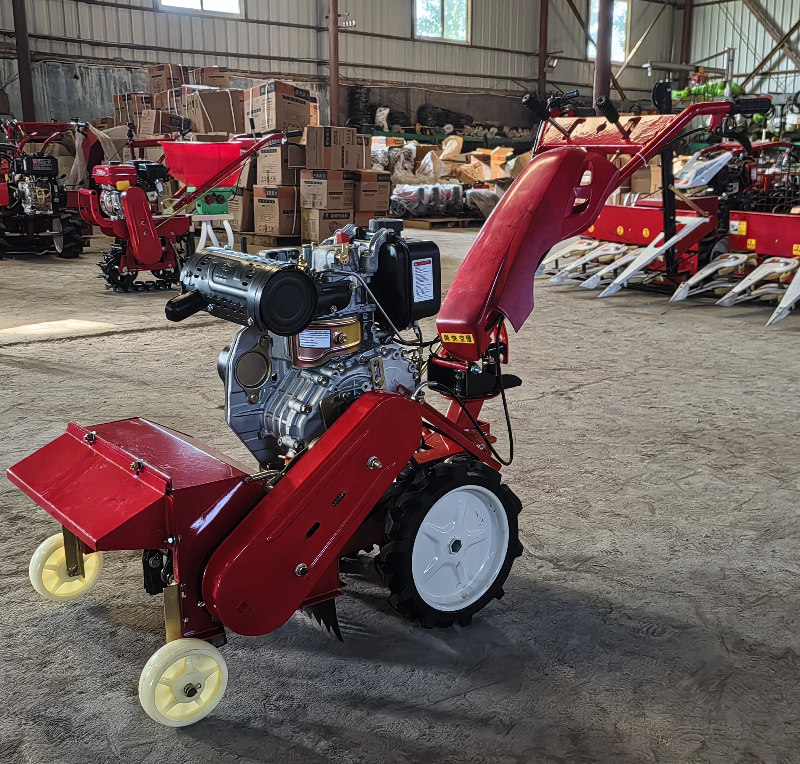 

173F/7HP Engine 4WD Power Grass Crusher And Weeder Rotary Tillers Garden Weed Cutter Small Weeding Machine Agricultural