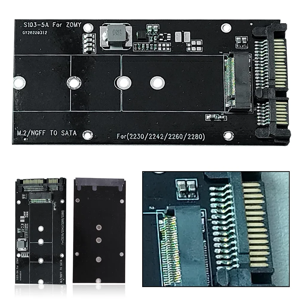B Key M.2 SSD auf 2,5 Zoll SATA Konverter-Adapterkarte 2230-2280
