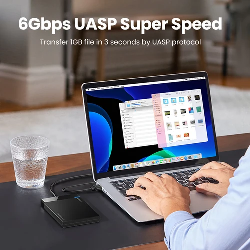 Imagen 2 del producto UGREEN-carcasa de disco duro externo SATA a USB 2,5, carcasa de disco duro para SSD, tipo C 3,0, 3,1