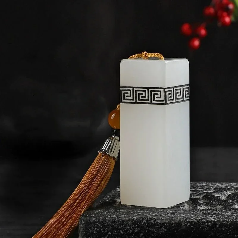 

Customized Name Stamps Vintage Calligraphy Chinese Painting Book Collection Stamps Resin Portable Carving Personal Square Stamps