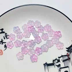 20pcs/lot Czech Lampwork Glass Flower Spacer Beads Plum Blossom Crystal Loose Beads For DIY Jewelry Making Supplies Accessories