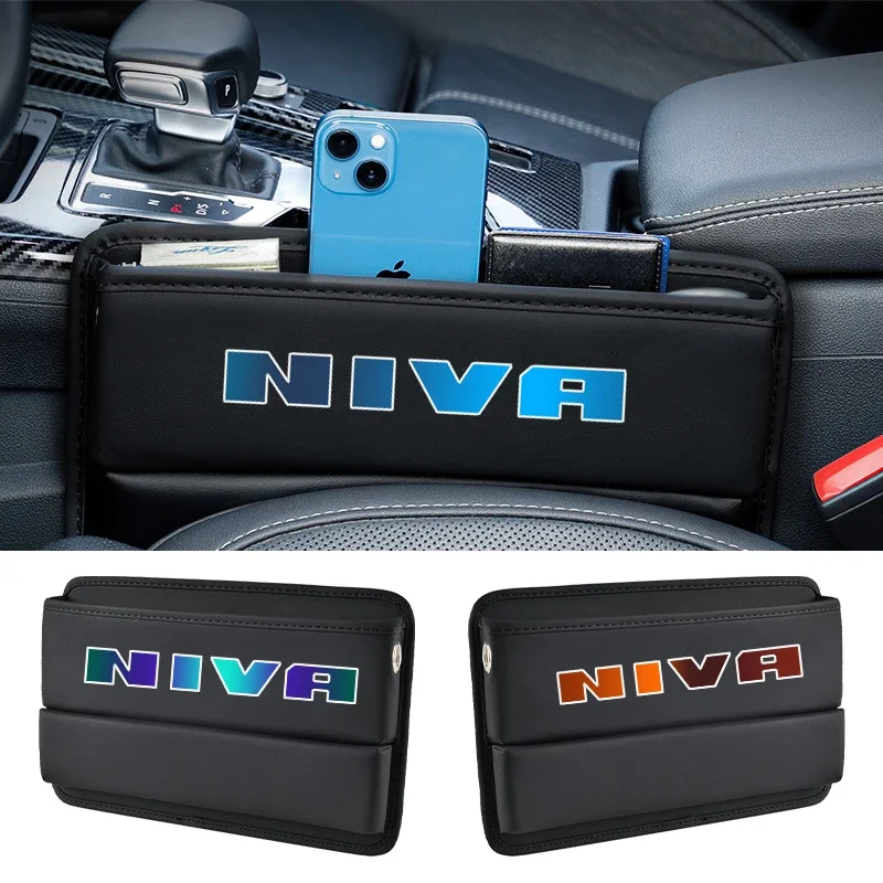 Car Seat Gap Organizer Seat Side Bag For lada-NIVA 2023 Reserved Charging Cable Hole Car Accessori