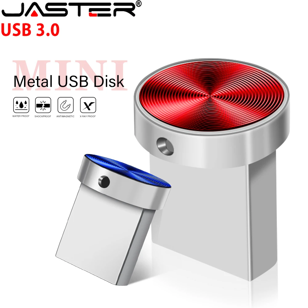 Dysk USB Fashion Mini metalowy przycisk USB 3.0 16GB 32GB 64GB 128GB mobilny dysk pamięci Pen drive osobisty wodoodporny