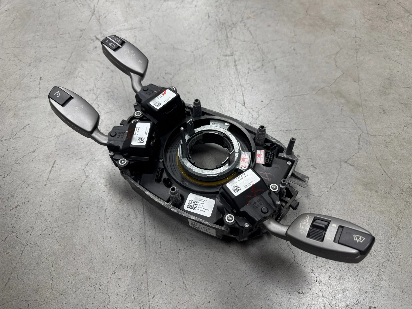 الكلاسيكية عالية الجودة 7 سلسلة E65E66 مجموعة عمود التوجيه التبديل مركز زاوية الاستشعار مفتاح الإضاءة مثبت السرعة ل #5