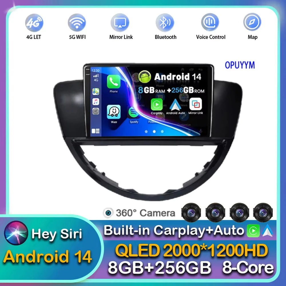 Radio con GPS para coche, reproductor Multimedia con Android 14, Carplay, WIFI, 4G, estéreo, 2Din, DSP, unidad principal, para Subaru Tribeca 2008 -2014