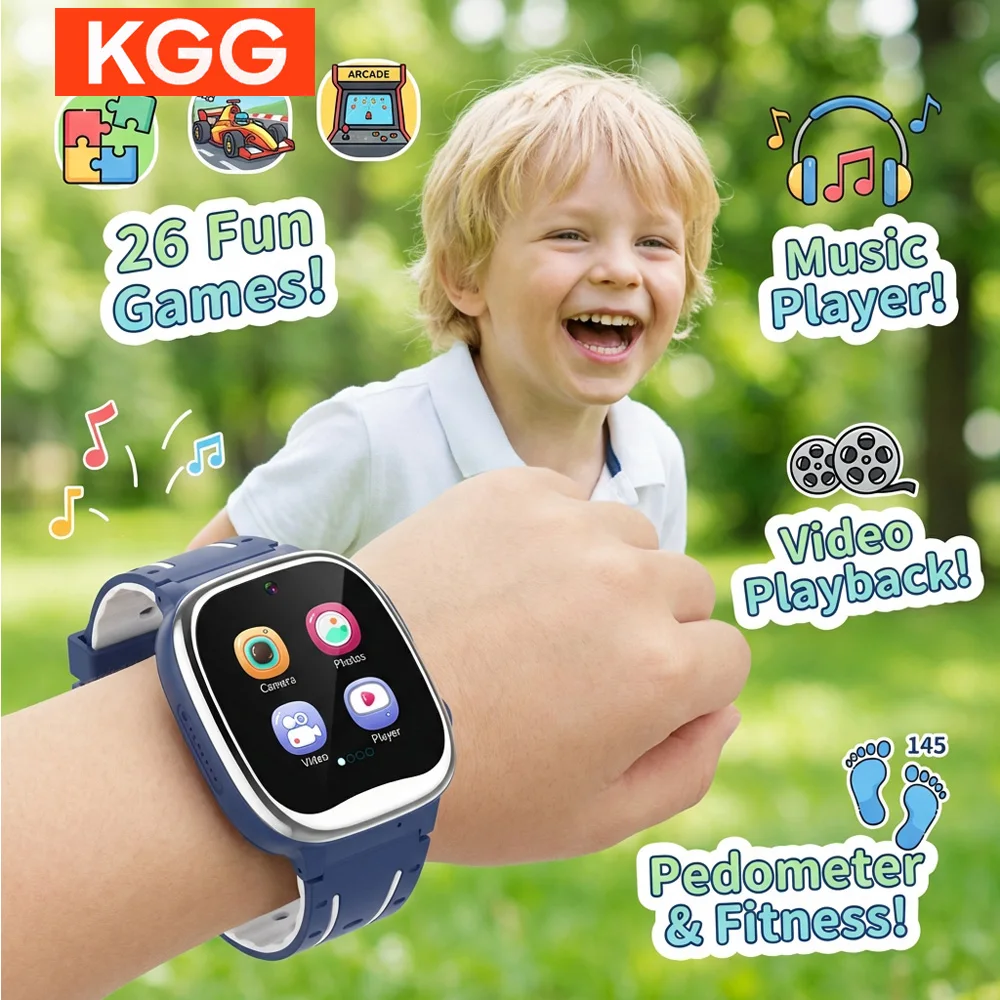 Kids Smart Watch 26 Games Music Calculator Flashlight Recording Pedometer MP3 Player Video HD Selfie Camera SmartWatch Boy Girl