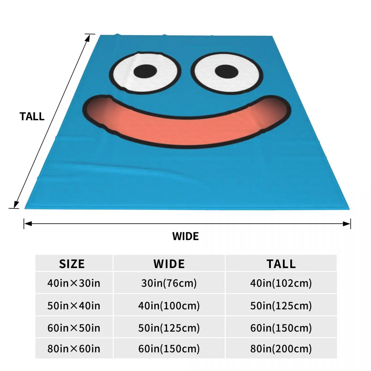 Coperta da tiro Dragon Quest Slime Face Micro Fleece coperta quattro taglie Retro Warm per camera da letto coperta AntiPilling