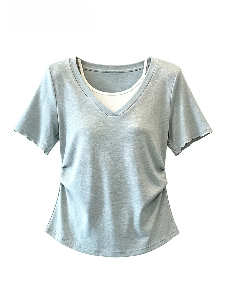 

Loose Short Sleeve T-Shirt Women's plus Size Casual Style Cotton Summer New Fashion Slimming Top Trendy Clubwear