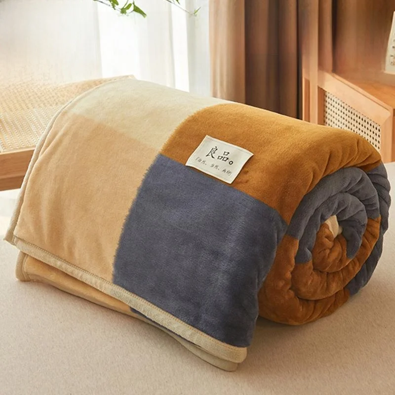 

Утолщенное двухслойное одеяло из молочного и кораллового флиса, теплое покрывало для дивана, плед для кровати, зимнее покрывало для односпальной кровати