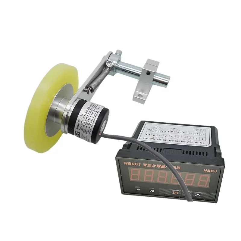 CALT Fabric Leather Length Wheel Counter Meter Device 100/200/300mm Wheel Pulse Encoder GHW38