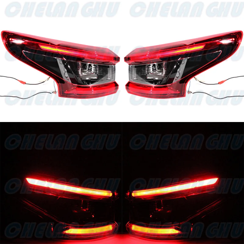 Pair Outer Side LED Tail Rear Lamp Light Without Turn Signal Bulbs 26555-HV00A 26550-HV00A For Nissan Qashqai 2017 2018 2019