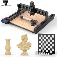 TwoTrees TTC450 CNC Wood Engraving Machine Rotary 4th Axis Laser Engraver Cnc Router For MDF PVC Epoxy Metal Carving Cutting