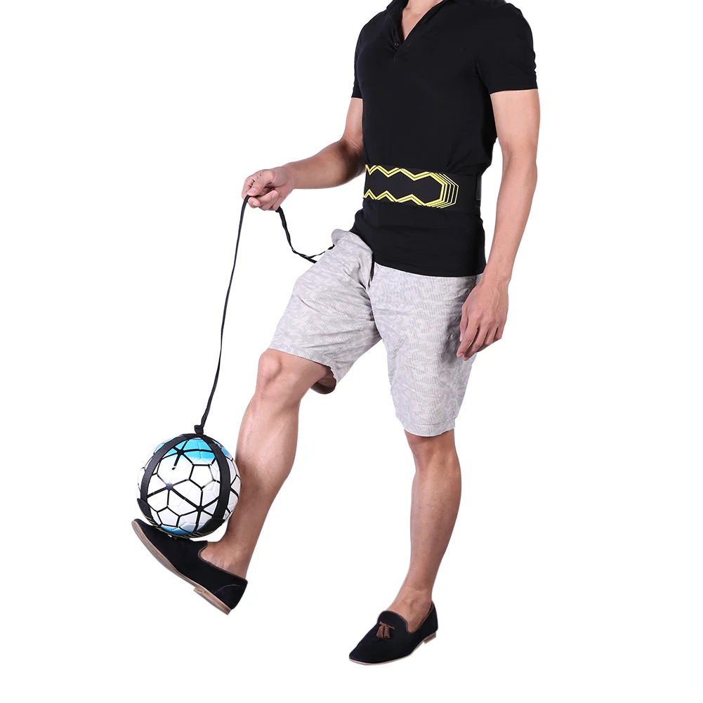 Football Kick Trainer Adjustable Trainer Elastic Belt Nylon Cloth Soccer Trainer Solo Belt Elastic Auxiliary Fitness Equipment