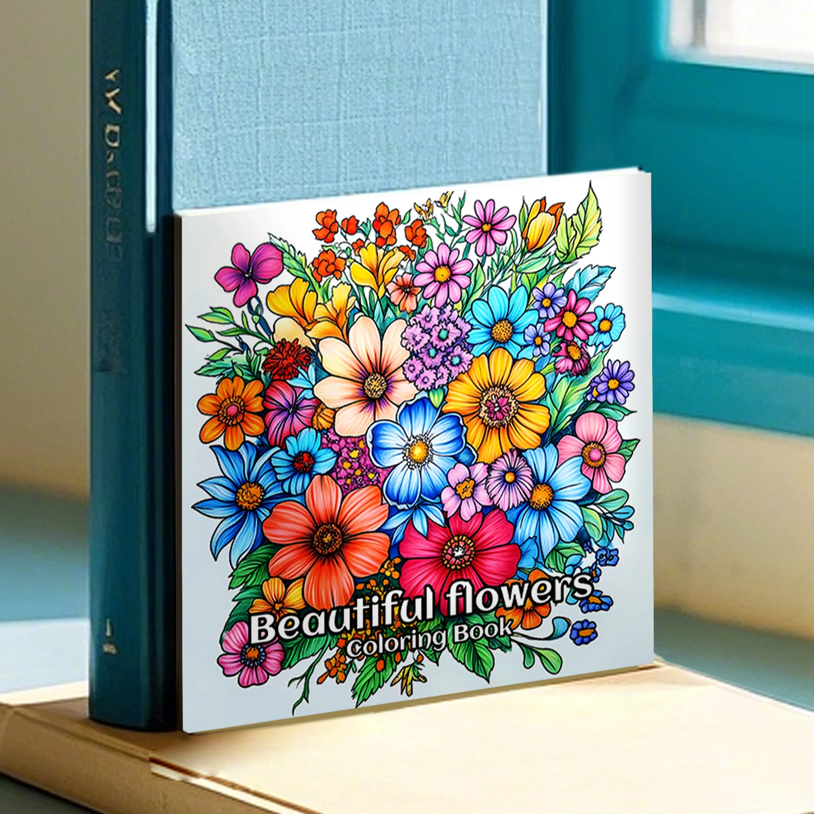 Flower Coloring Book 24 Page Gift For Adults And Teens Featuring Relieve Stress Kill Time Graffiti Painting Drawing Art Book