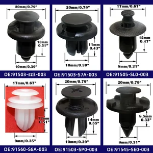 Automatische Verschluss gemischte Clips gemischtes Kit, Push -Halterstift, Nietpanel, Honda Civic CRV -Clips, Autozubehör, 180pcs 8 Hauptverkäufe Honda Civic Pressil - №5