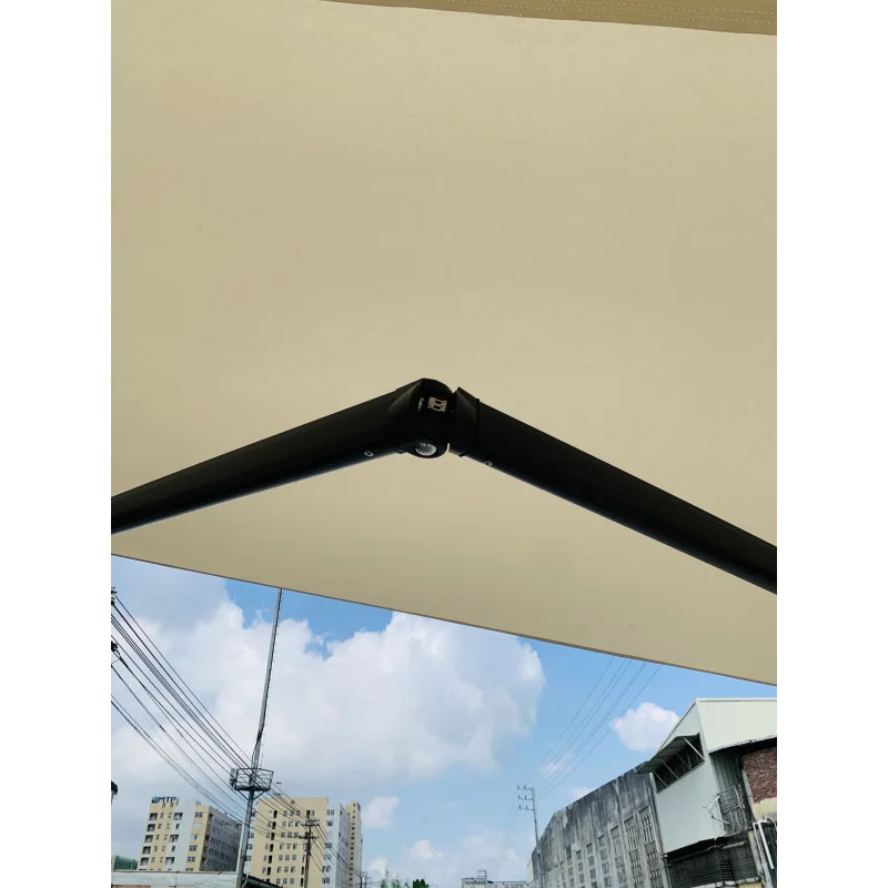 Custom. التلقائي الفاخرة قافلة نفخ مقاوم للماء في الهواء الطلق شاشة الظل فناء المظلة مزدوجة Retra أفضل مظلة قابلة للسحب #5