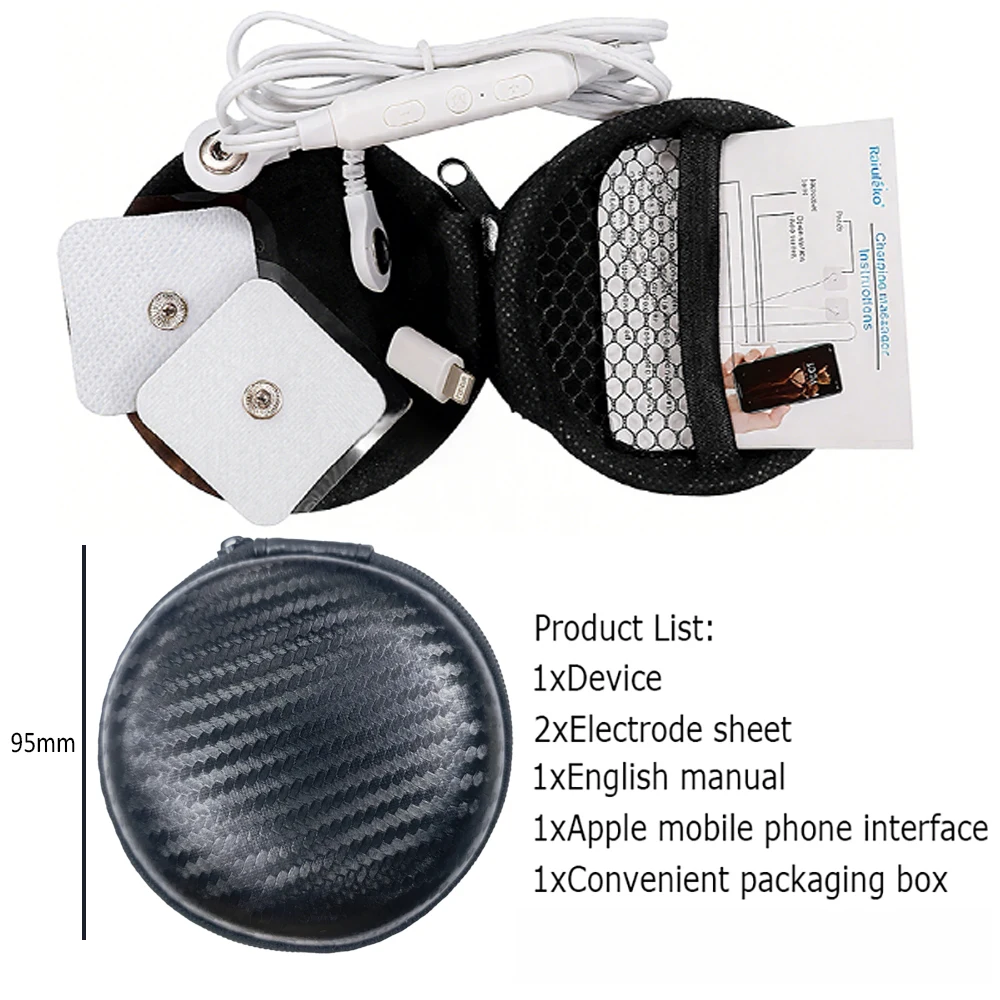 ミニポータブル電気刺激装置,体電極マッサージ装置,ems筋肉刺激装置,治療,子午線持ち運び用,携帯電話制御用