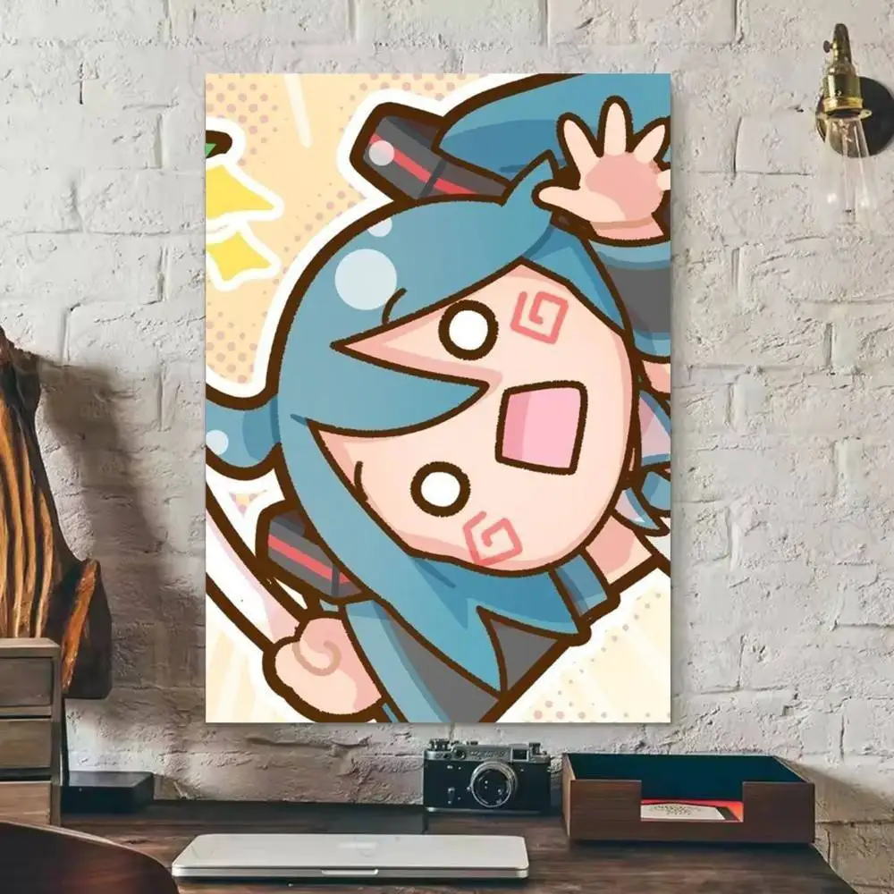 Miku Cute Chibi  Poster Waterproof HD Art Wall Decal Self-Adhesive Print