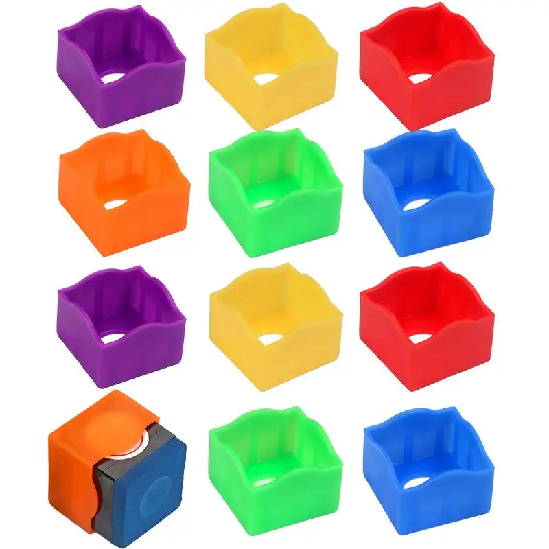 תיק גיר אות סט של 12 ביליארד נייד תיבת אבקת תיק גיר כיס מקצועי לכיס אות גיר לכיס