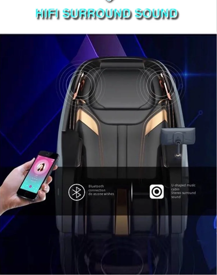 Poltrona reclinabile di lusso Power Lift per tutto il corpo 8d Zero Gravity con poltrona termica e massaggiante