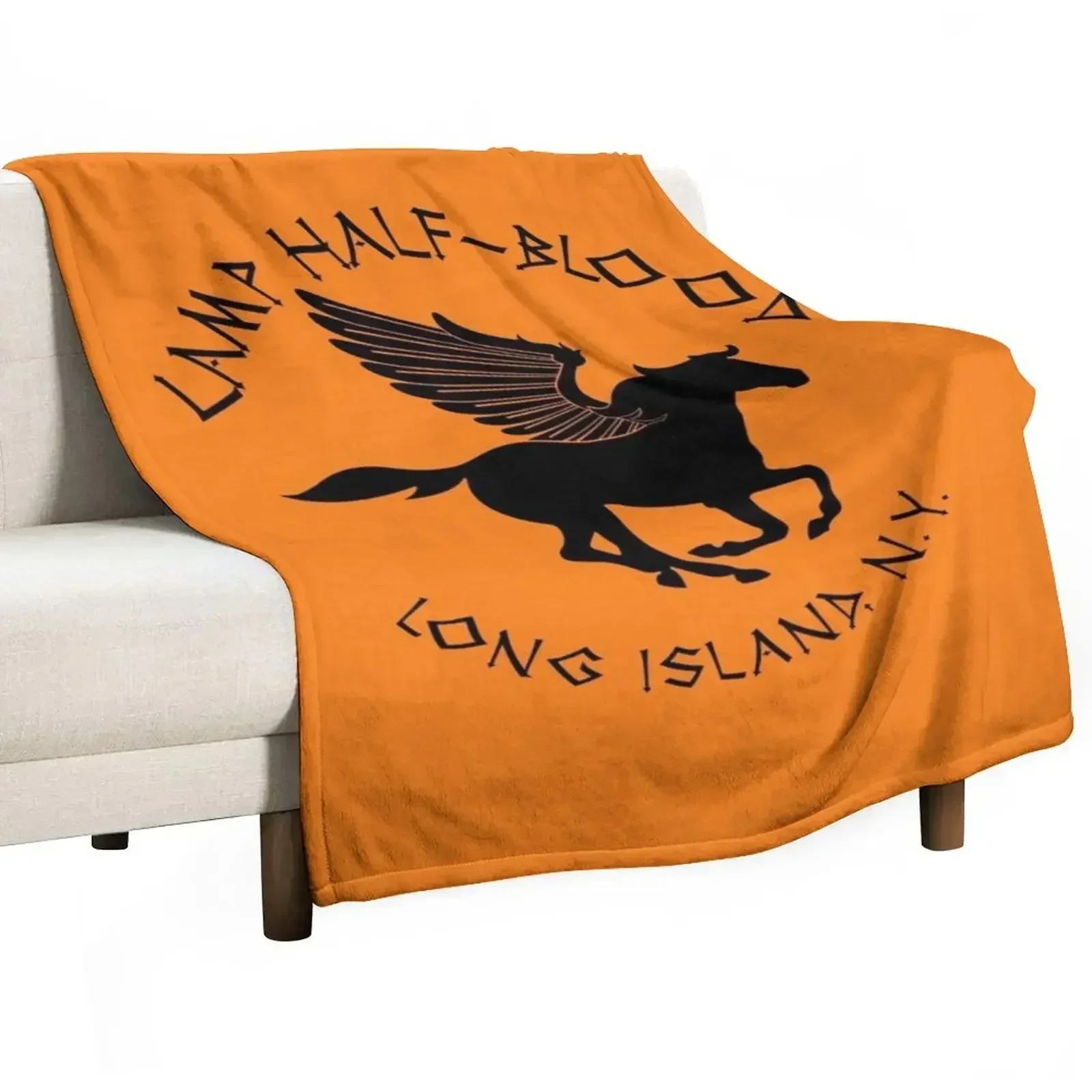 Camp Half-Blood Throw Blanket Personalized Gift wednesday Flannel bed plaid blankets and throws Hair Blankets
