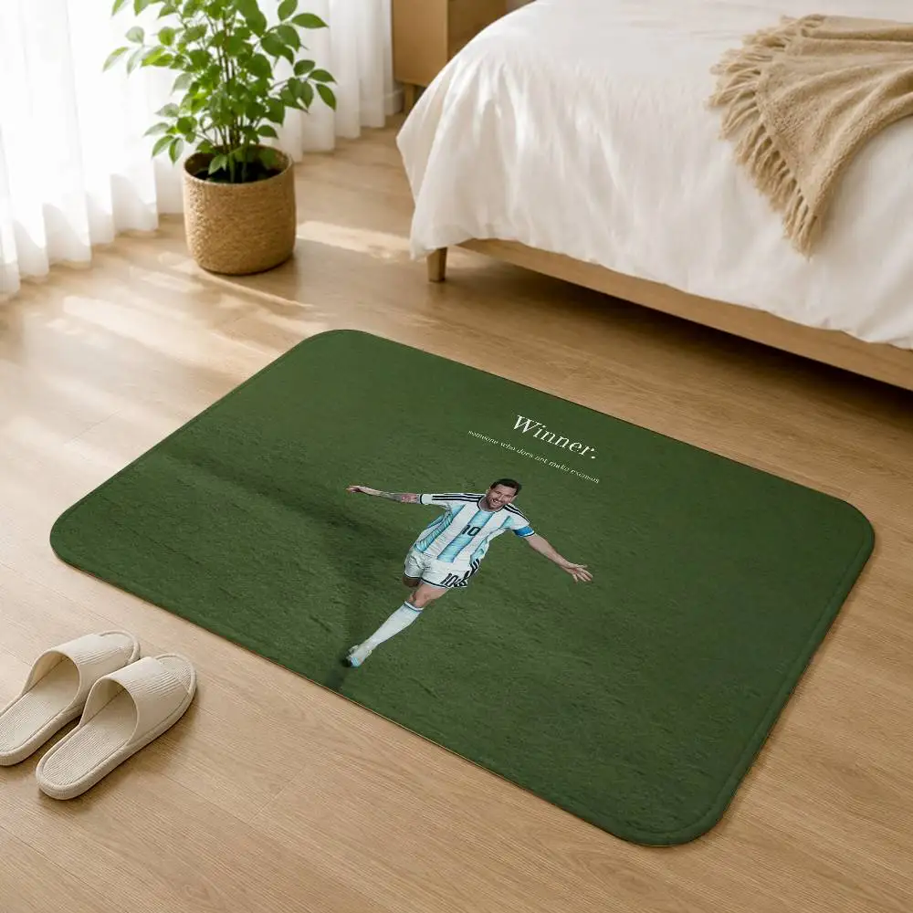 So Cool L-Lionel Messi 10 Soft Comfortable Short Plush Rug Carpet Anti‑Slip Floor Mat Machine Washable Home Decor