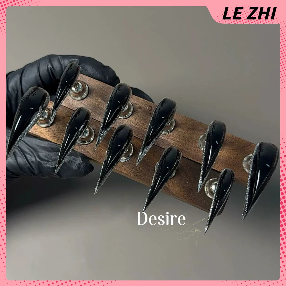 10 قطعة فتاة التوابل الملونة بسيطة طويلة الوحش مخلب اليدوية اضغط على الأظافر التنين شكل مخلب التدرجات قابلة لإعادة الاستخدام غطاء كامل مسمار