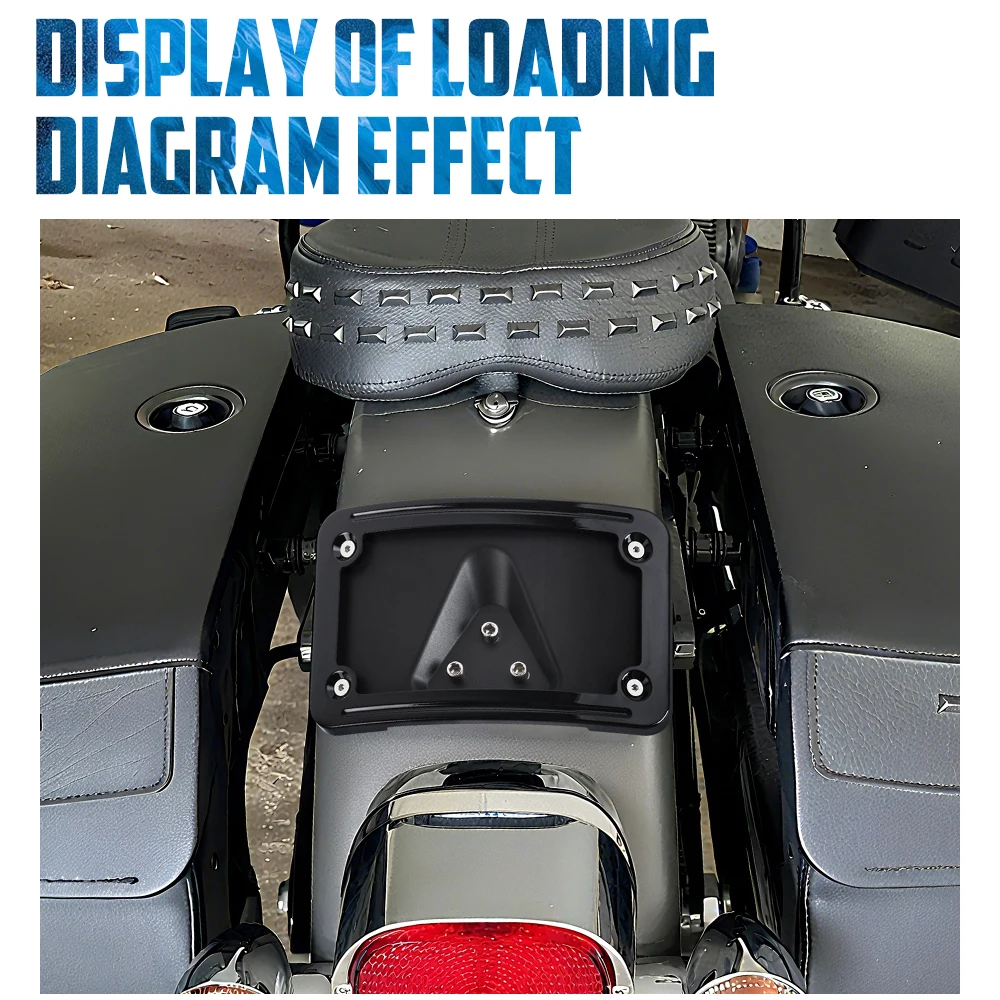 دراجة نارية لوحة ترخيص قوس منحني وضع 3 ثقوب تصاعد إطار حامل ل هارلي سوفتيل FL سبورتستر XL داينا التوائم الكبيرة #2