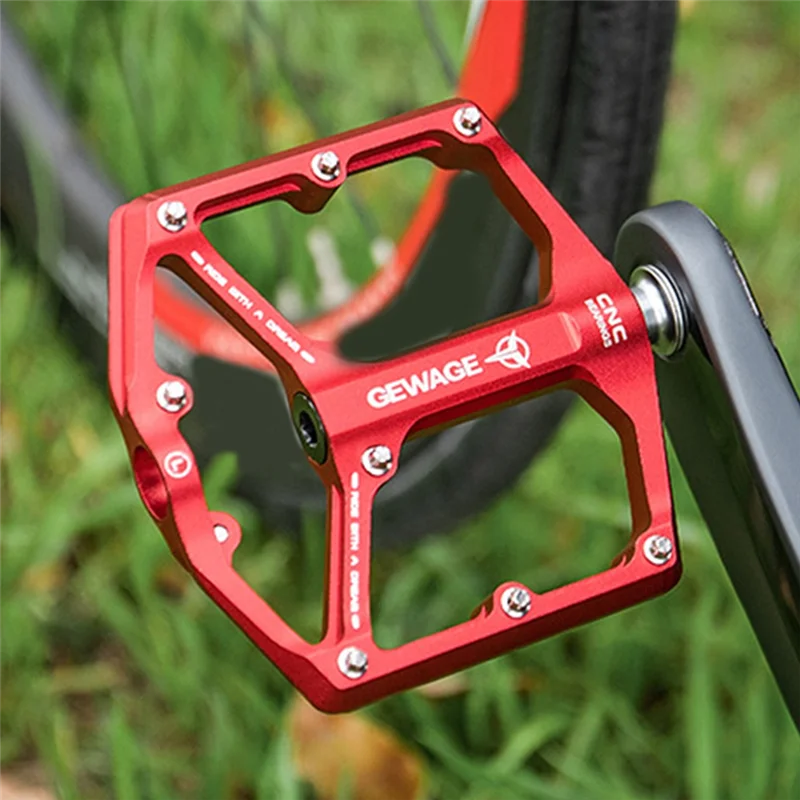 BB GEWAGE Bicycle Pedals Mountain Bikes Road Bicycles Ultralight Pedal Cruisers Bmx Pedals Red