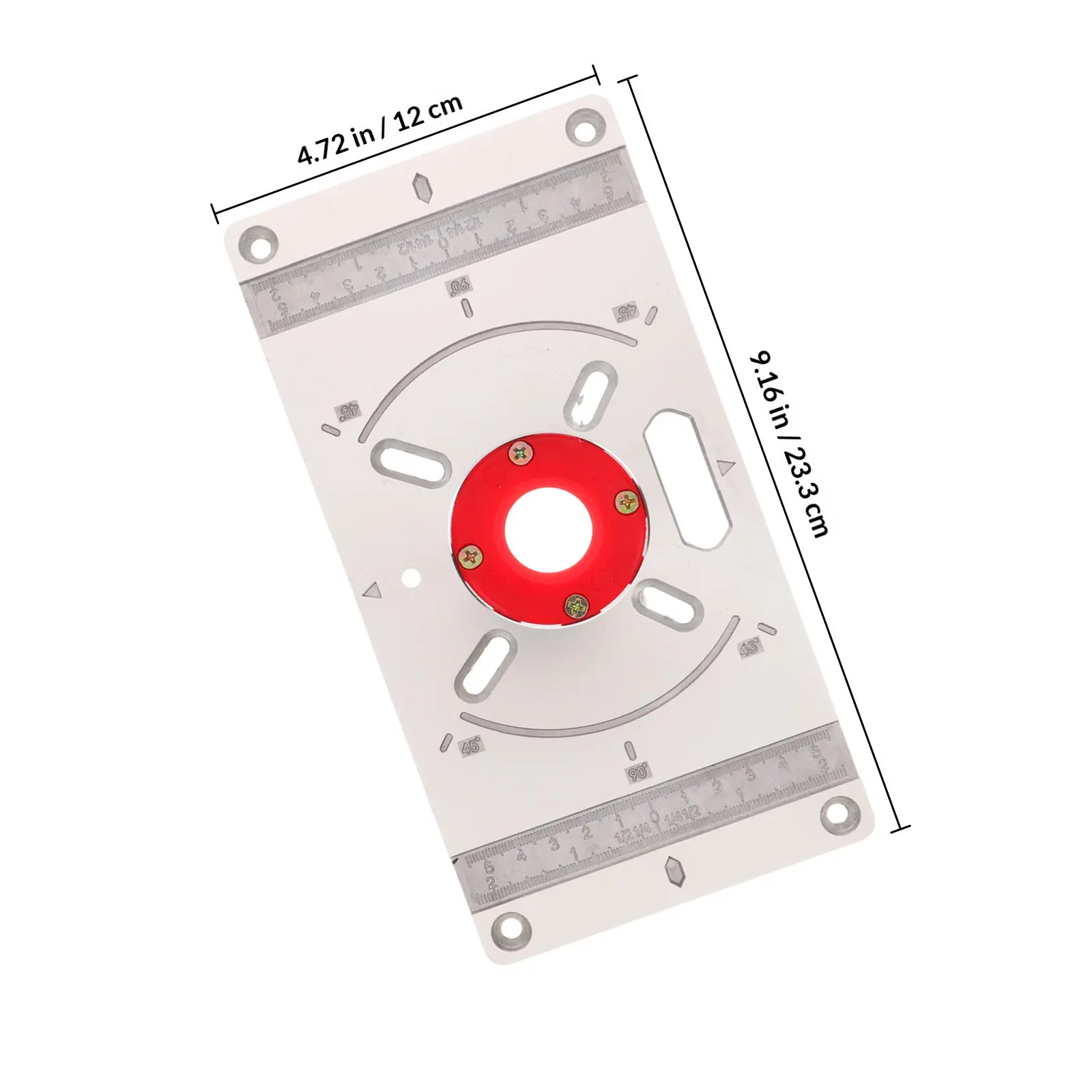 Router Table Insert Plate Durable Metal Plastic Woodworking Trimming Machine Flip Board Precise Scale Adjustment Router Tool