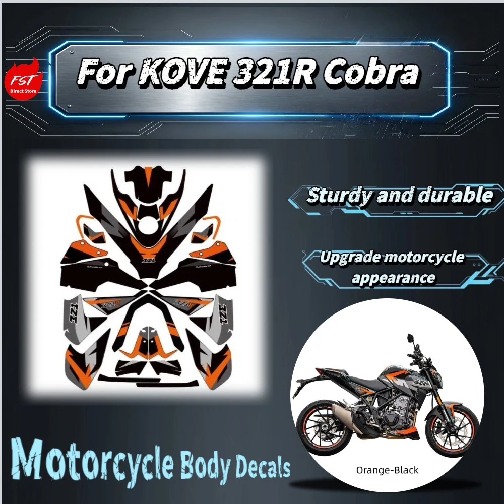 For KOVE 321R Cobra Motorcycle Full‑Body Graphic Decals Decorative Protective Stickers Wear‑Resistant Body Skin Mod Accessories