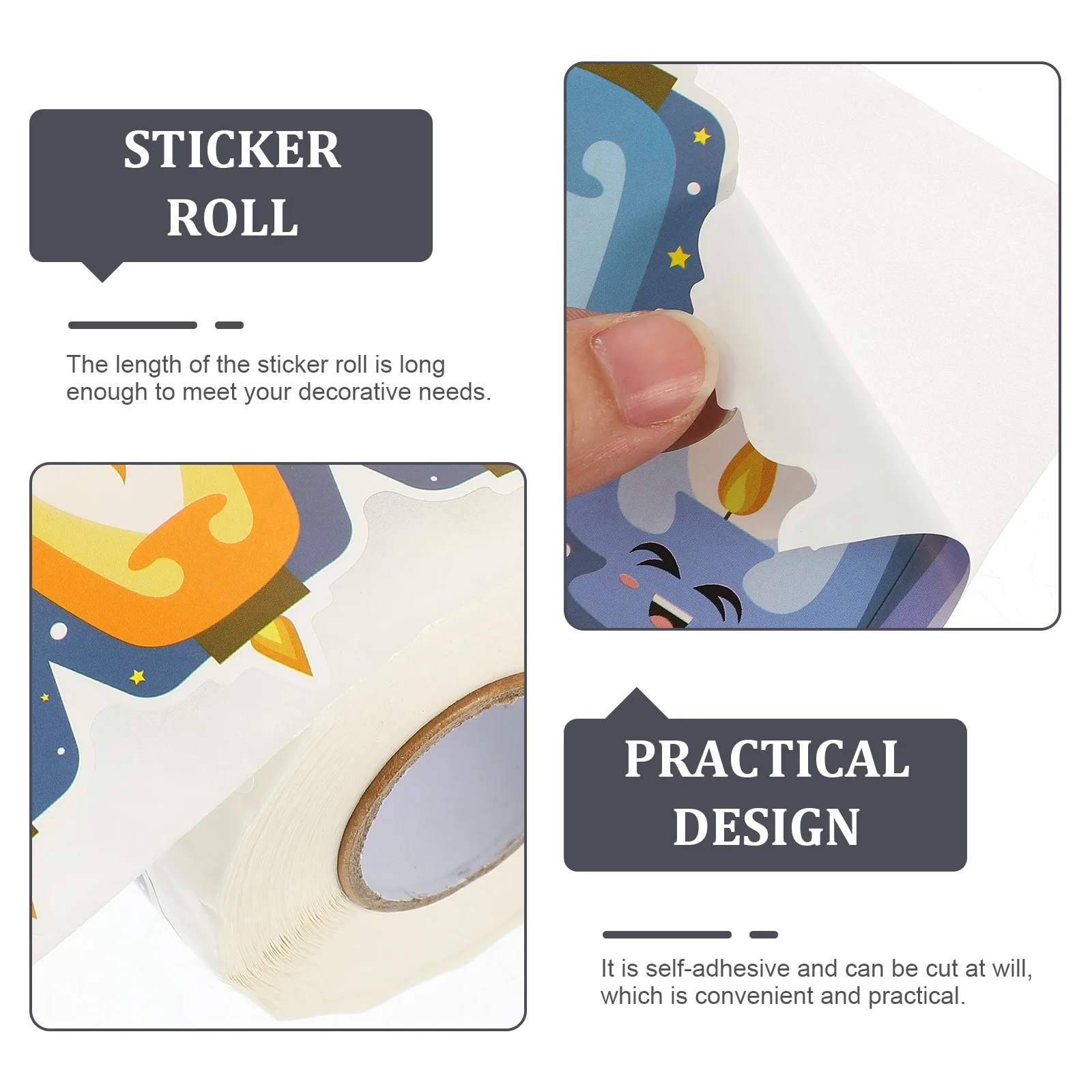 

It Can Move Waterproof Adhesive Sticker Child Stickers Decoration Pvc Self-adhesive Cute Bulletin Board Border