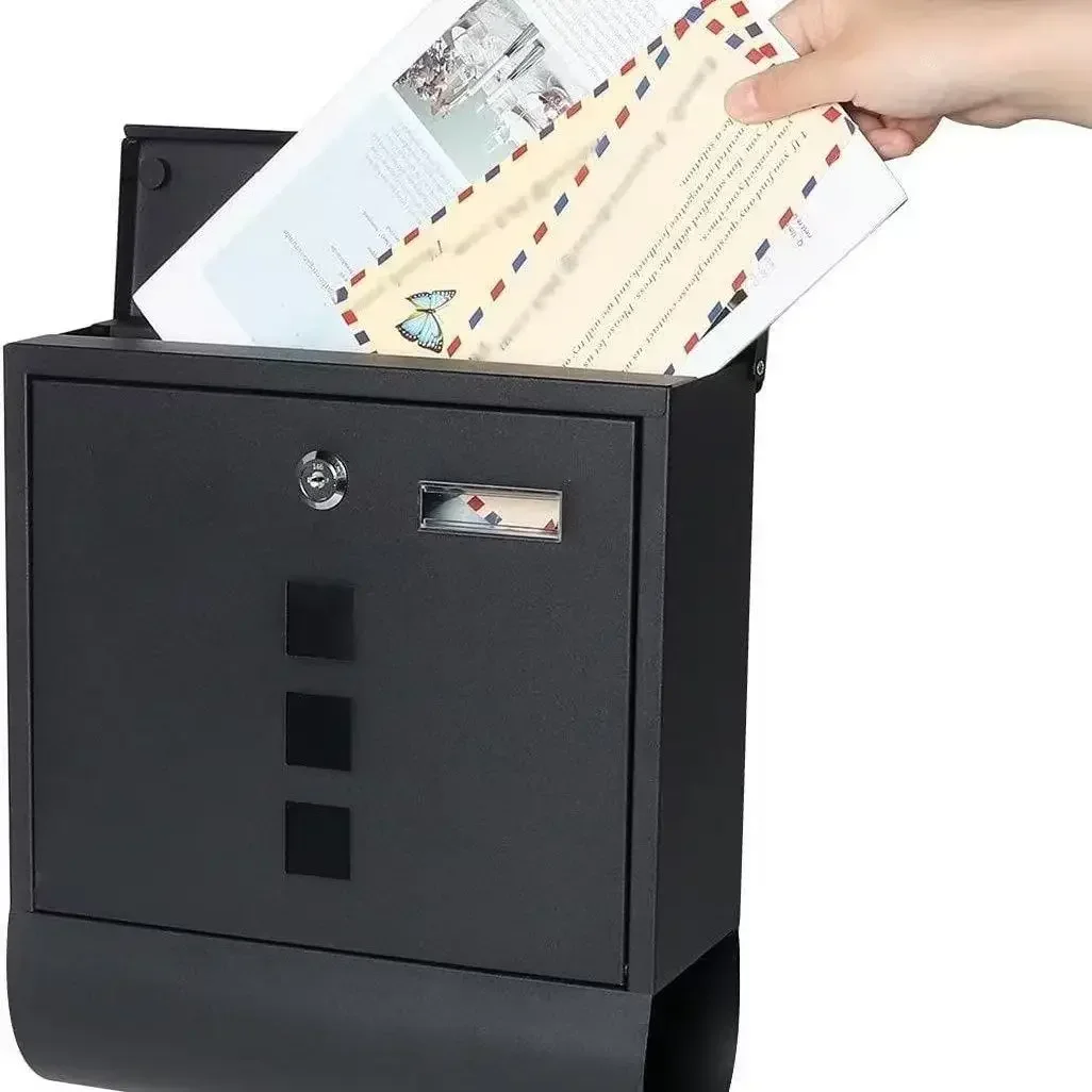 Grayish green Wall Mount Mailbox with Secure Key Lock for Residential  Cross-border Wall-mounted Copper Lock  Post Office Box