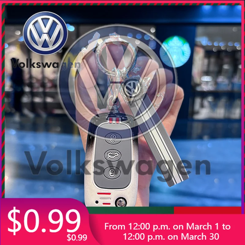 

Чехол для смарт-ключа автомобиля из цинкового сплава для VW Volkswagen: Polo, Golf, Passat, Tiguan, Beetle, Caddy, T5, Up