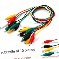 10pcs Alligator Clips Electrical DIY Test Leads Alligator Double-ended Crocodile Clips 50CM 5 Colors Mini Test Clips Test Cable