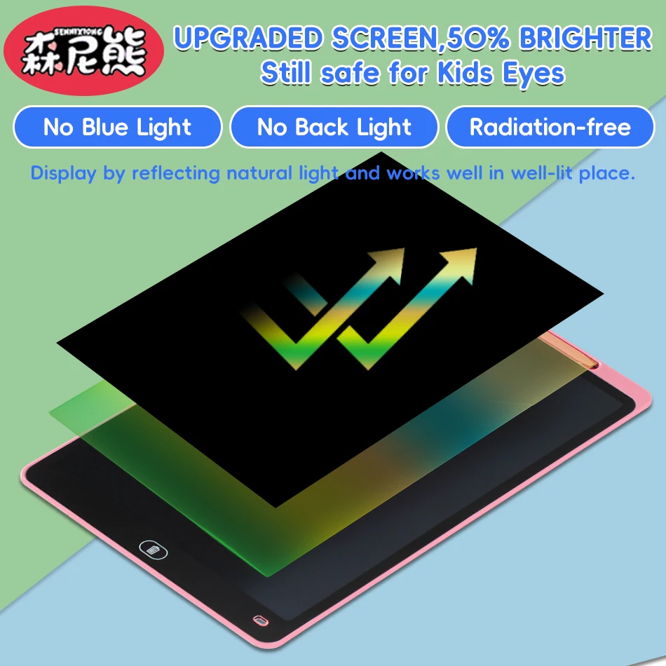 SENNIXIONG 8.5/10/12/16 بوصة لوح رسم Lcd لوح كتابة Lcd اللوحي لتصميم الرسم الإلكتروني دفتر لعبة الكمبيوتر اللوحي السحري