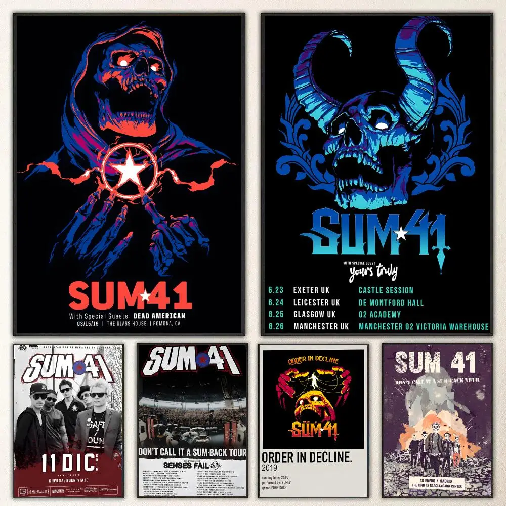 Band Sum 41 Poster High-definition  poster stickers, suitable for bedroom, living room, home decoration
