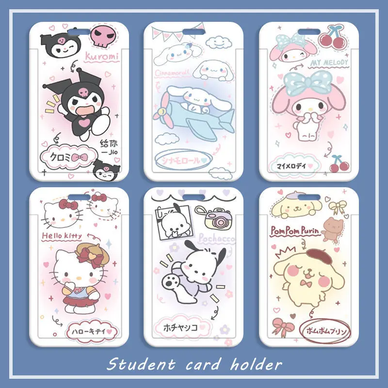 MINI Sanrio Yuguigou Meileti Student Sliding Card Cover Bus Card Identity Document Protection Cover