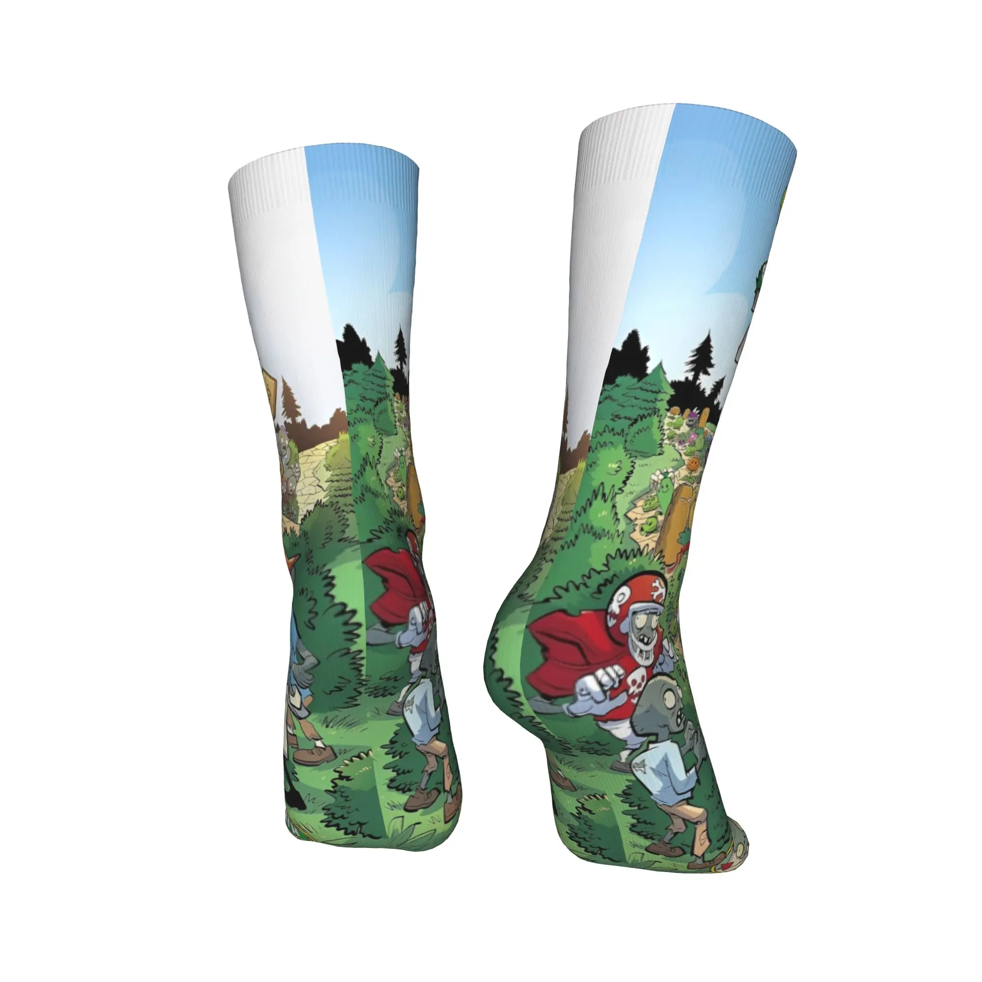 لعبة P-Plants-vs-Zombie جوارب الكبار الرجال الجوارب متوسطة لينة جوارب بأشكال مضحكة الشتاء تشغيل الرياضة المضادة للانزلاق الجرافيك الجوارب #4