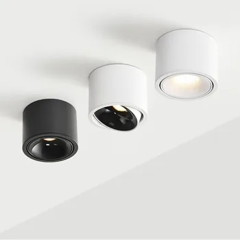 LED Spotlight ปรับมุม COB Super Bright Downlight 5W 7W 9W 12W 15W พื้นผิวขนาดเล็กโคมไฟเพดานในร่ม