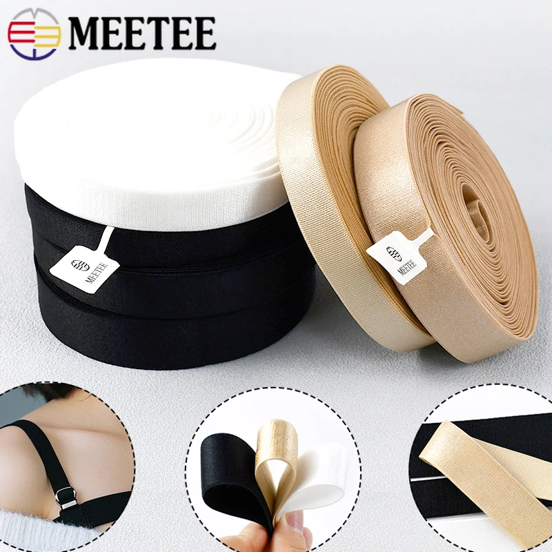 

10Meter 6-30mm Nylon Soft Elastic Band Underwear Bra Strap Rubber Band Shoulder Straps Stretch Tape Garment Sewing Accessories