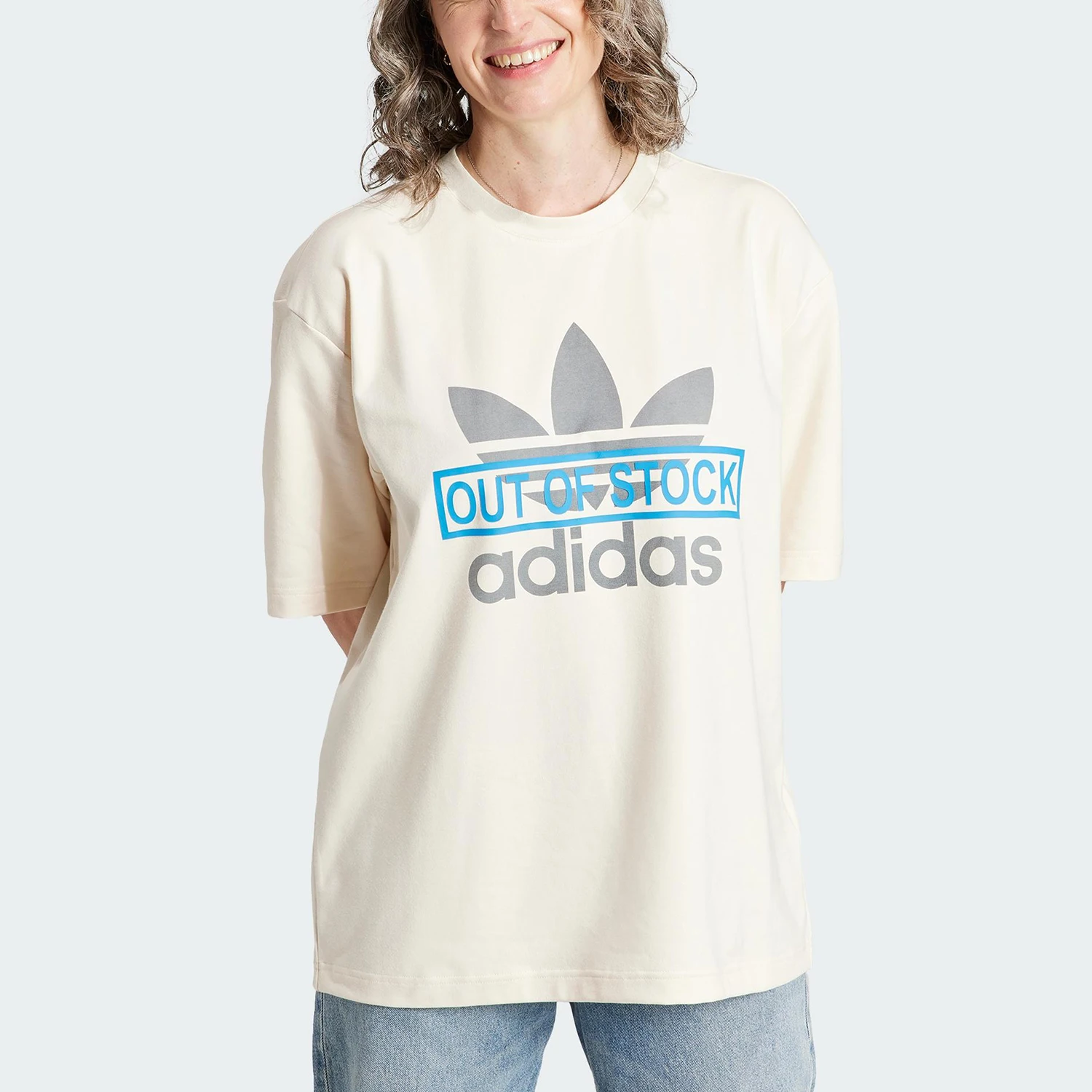 

Оригинальная женская трикотажная футболка Adidas Clover свободного кроя с круглым вырезом и короткими рукавами IU4760