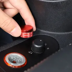 For SEAT Leon MK2 2008-2012 Aluminum Alloy Center console rearview mirror adjustment knob ring Interior Accessories