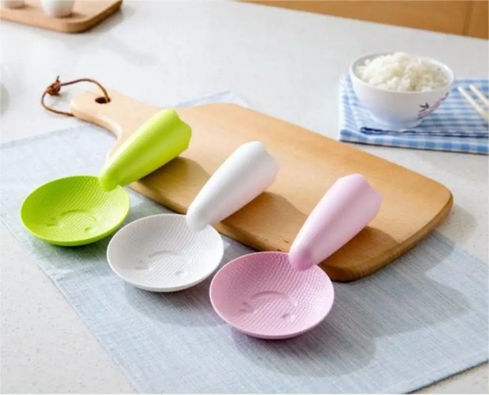 Rice Spoon Creative Cute Smiling Face Rice Spoon Rice Cooking Scoop Spatula Rice Spoon Paddle Plastic Non Stick Kitchen Tools
