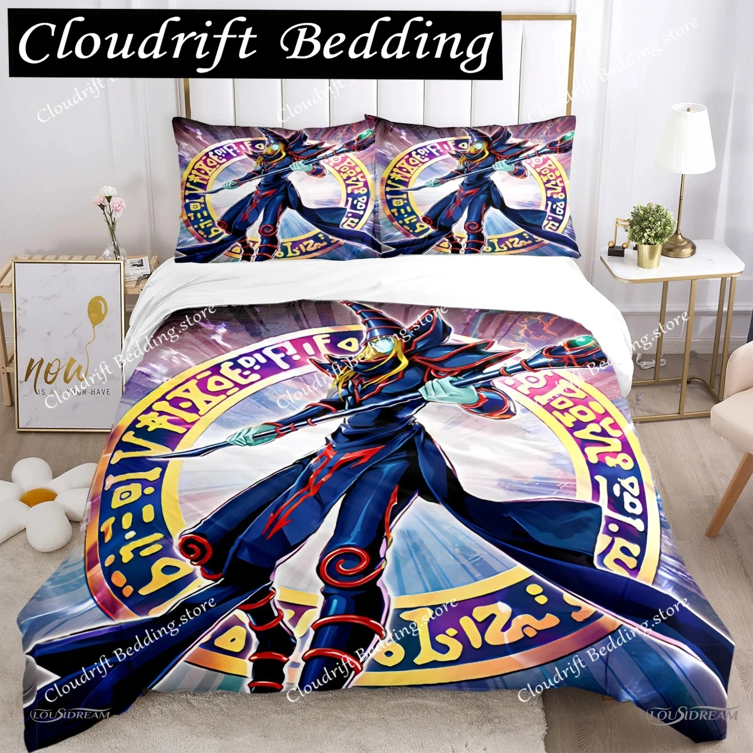 

Комплект постельного белья с мультяшным принтом «Темный маг», мягкий пододеяльник и наволочки для подростков, размеры Single, Double, Queen, King